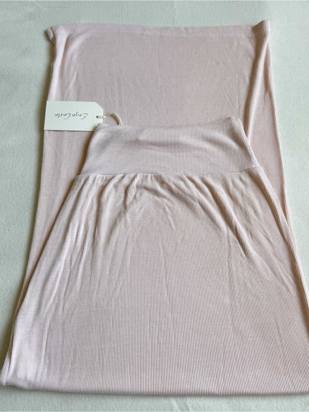 New Enza Costa Silk Rib Fluid Pencil Skirt Shell Pink - Picture 7 of 7